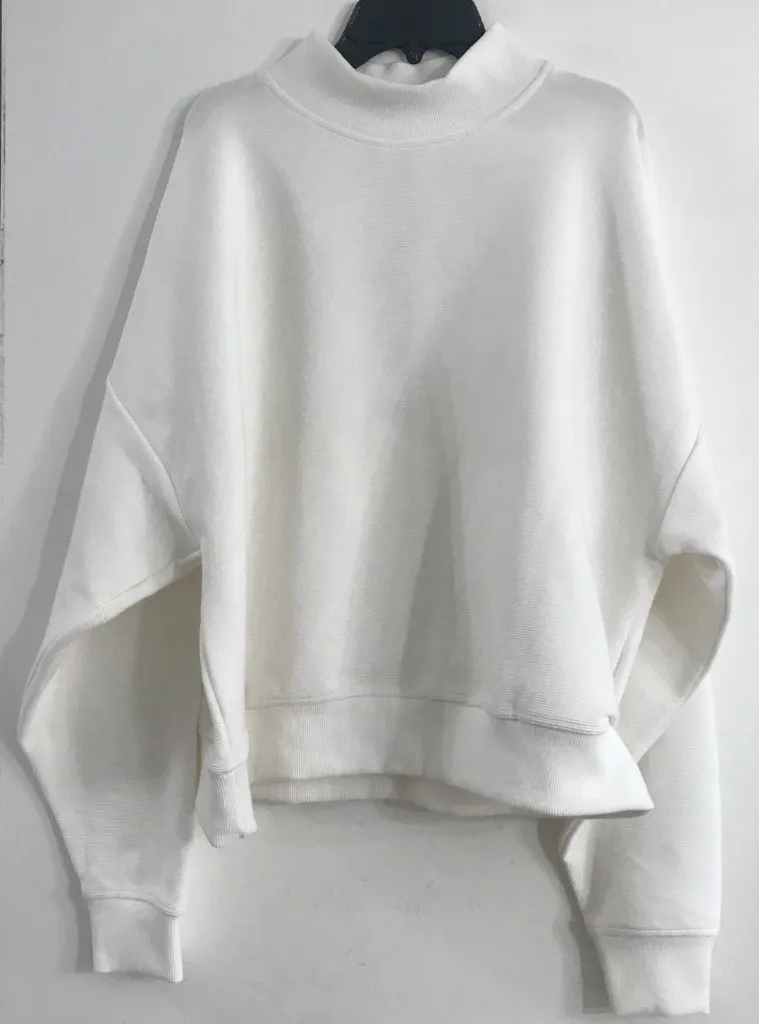 Calia Women's Funnel Neck Pullover in Pure White size XS NWT - Image 4
