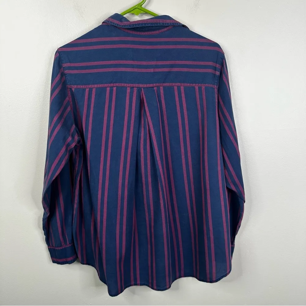 Grayson The Hero Shirt Womens 3/ US M Striped Button Down Casual Relaxed Fit Blue Size M - Image 6