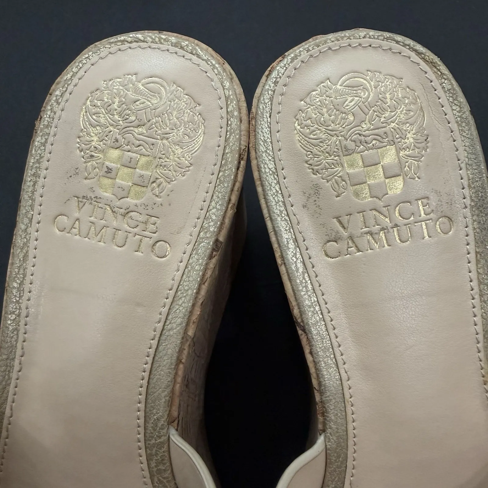 Vince Camuto Platform Wedge Slide Chunky Sandal Women US 7.5 M EU 37.5 Cork Heel - Image 4