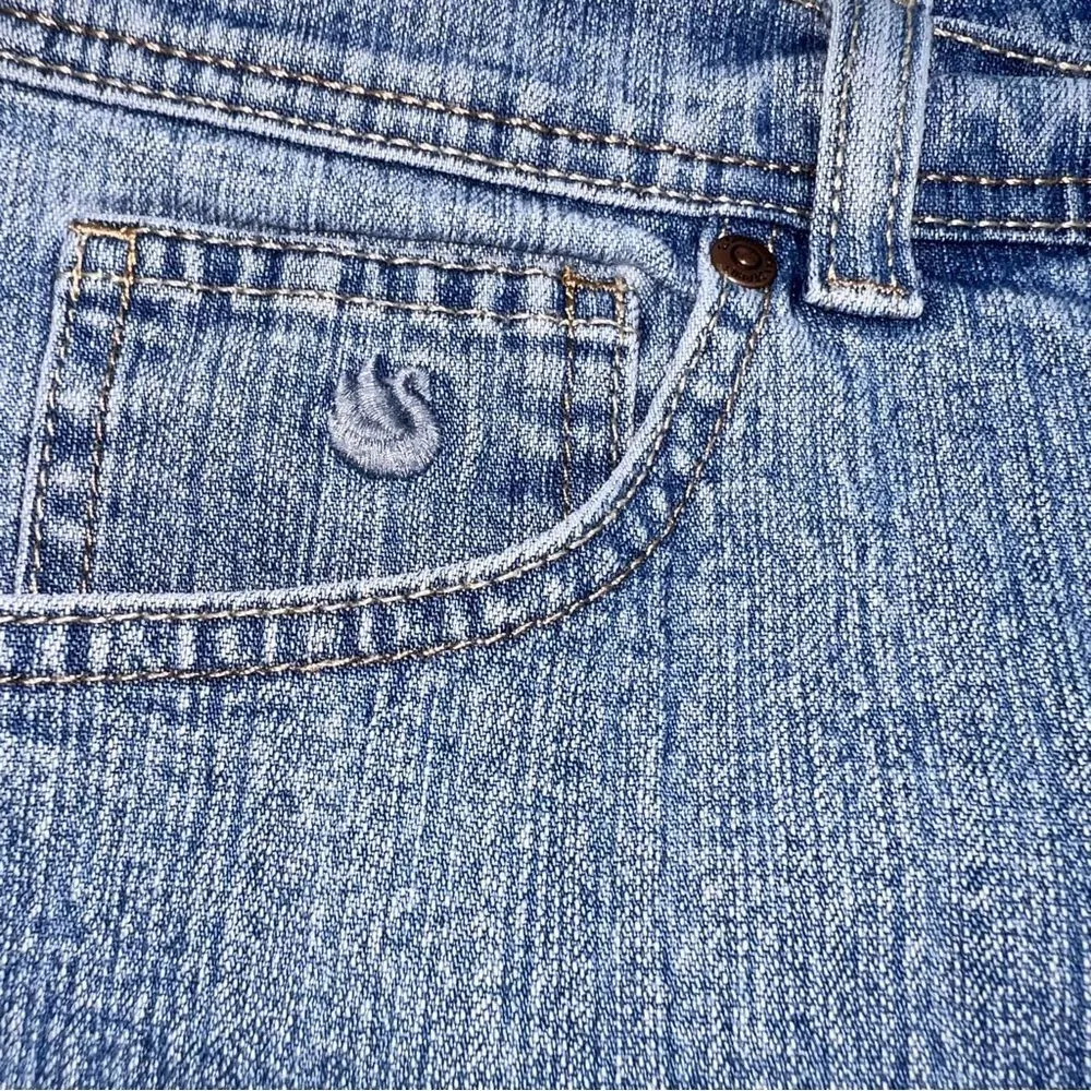 Gloria Vanderbilt Medium Wash Straight Leg High Rise Mom Denim Jeans-Size W34 - Image 8