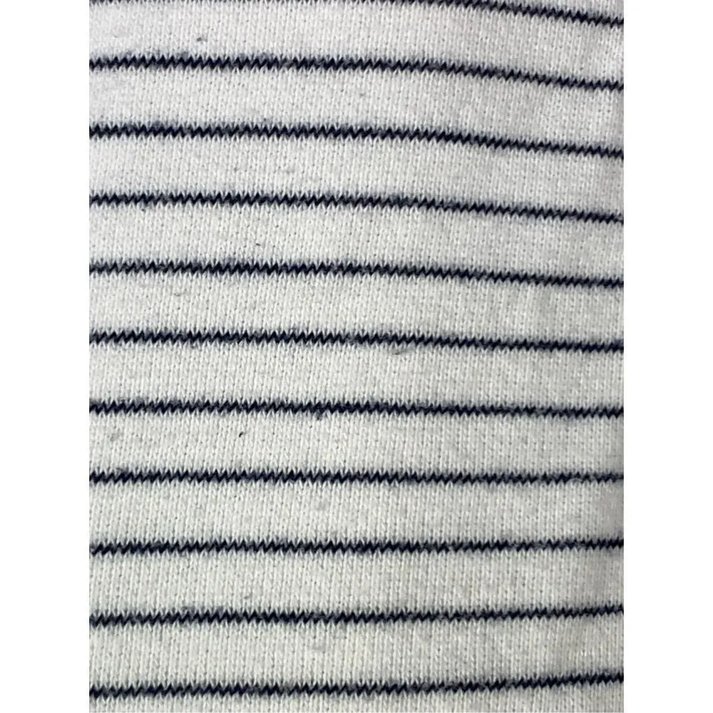 -2. TOPSHOP Women's Long Sleeve Striped Zip-Up Hoodie White Black Size Medium - Image 6