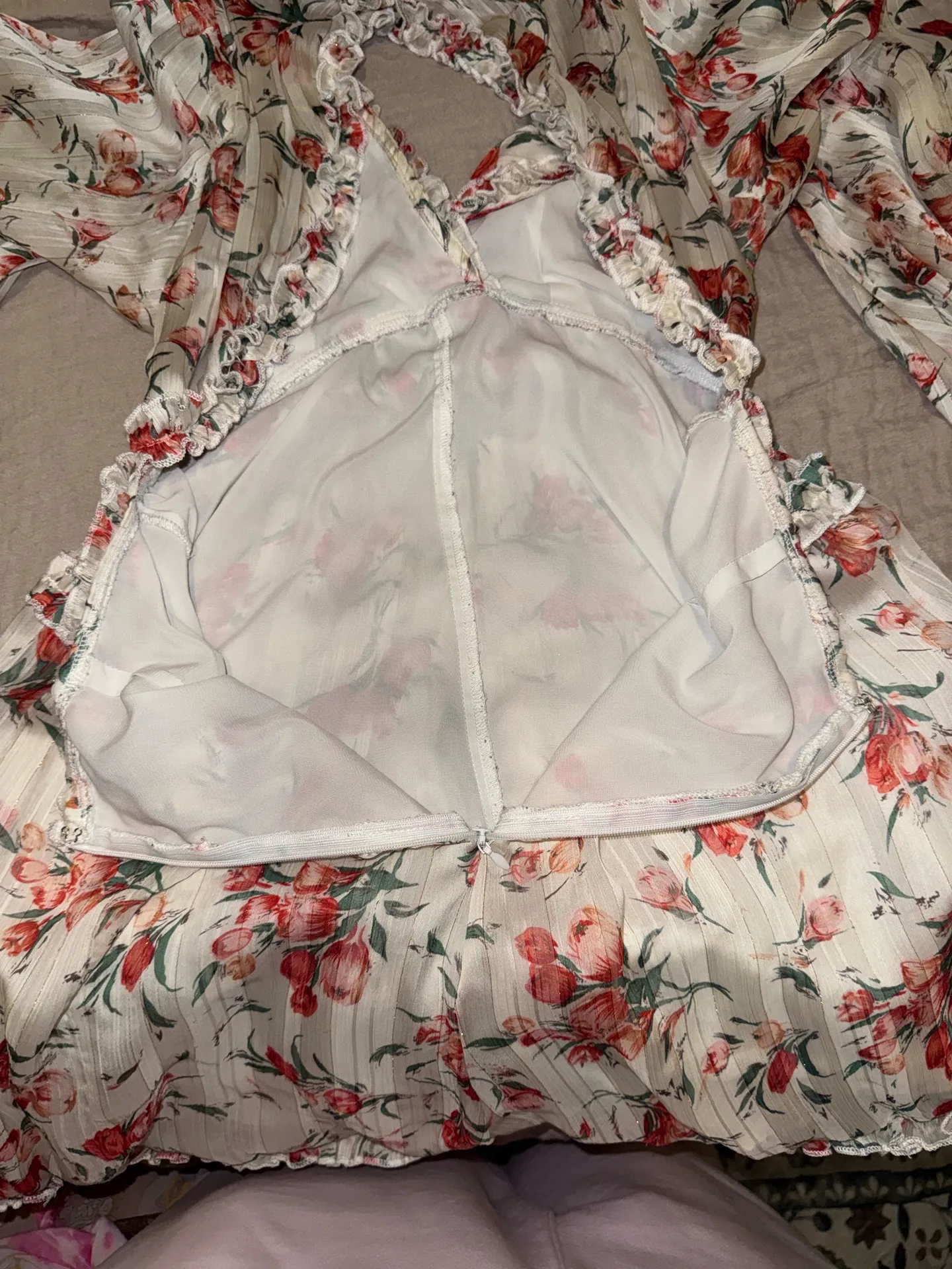 Luxxel  Floral Backless Romper  - Image 8