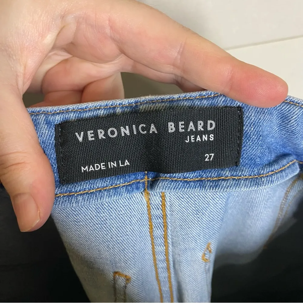 Veronica Beard Button Fly Crosbie Wide Leg Crop Jean Size 27 - Image 9