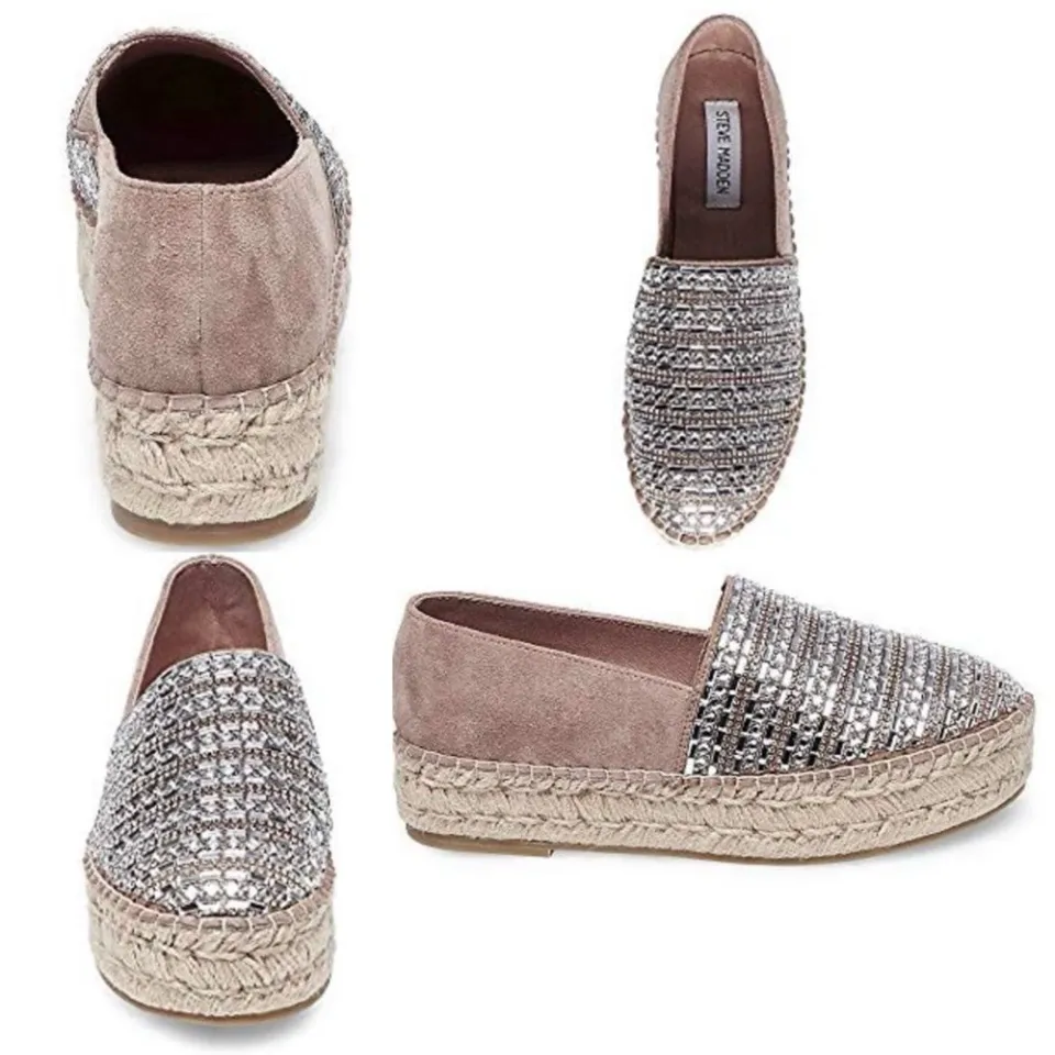 STEVE MADDEN “Proud” Rhinestones Platform Espadrille Size 6M - Image 11