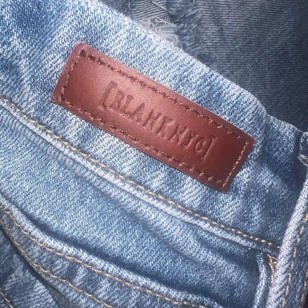 BlankNYC Blue Jeans Womens Size 31 Denim The Baxter Ribcage Straight Leg Stretch - Image 11