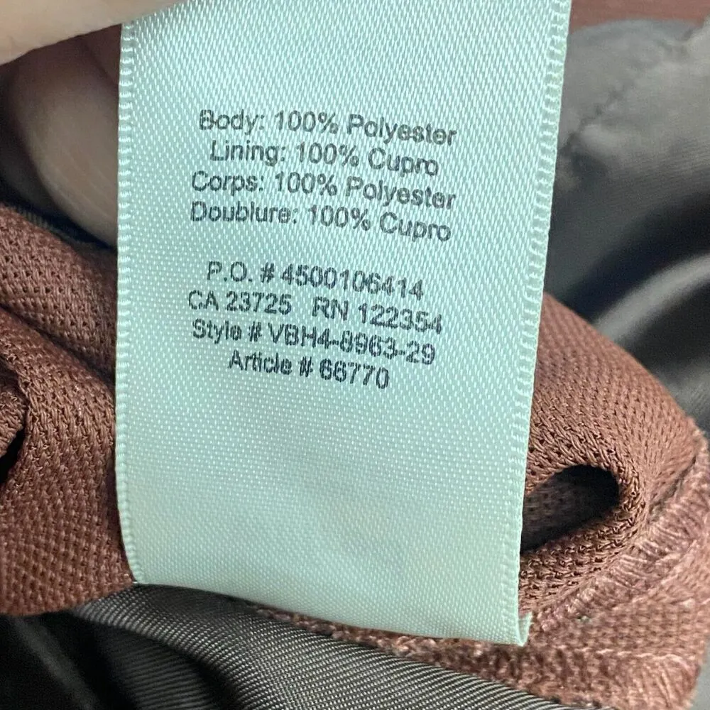 Wilfred Aritzia Rusty Brown Sleeveless Jumpsuit Womens Size 4 Polyester Tie Back - Image 8