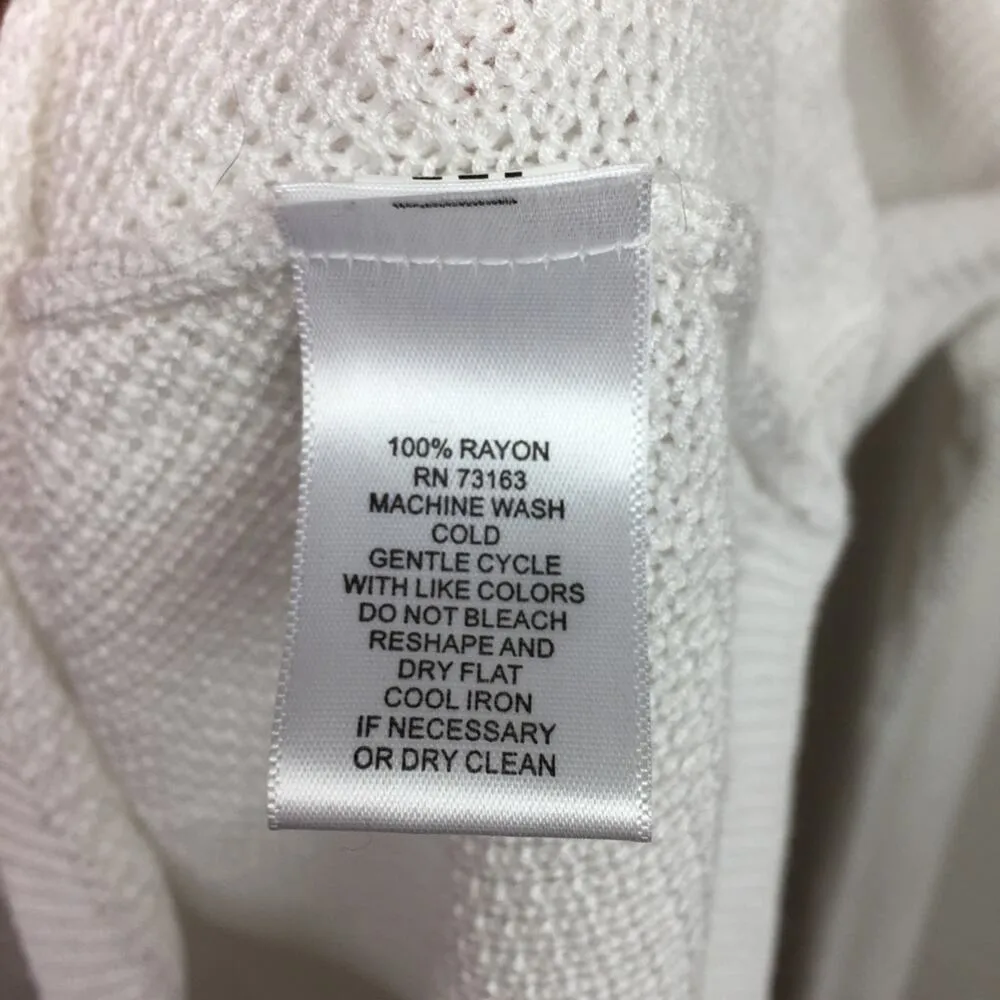 CUPIO White Waffle Knit Sweater Size L - Image 4