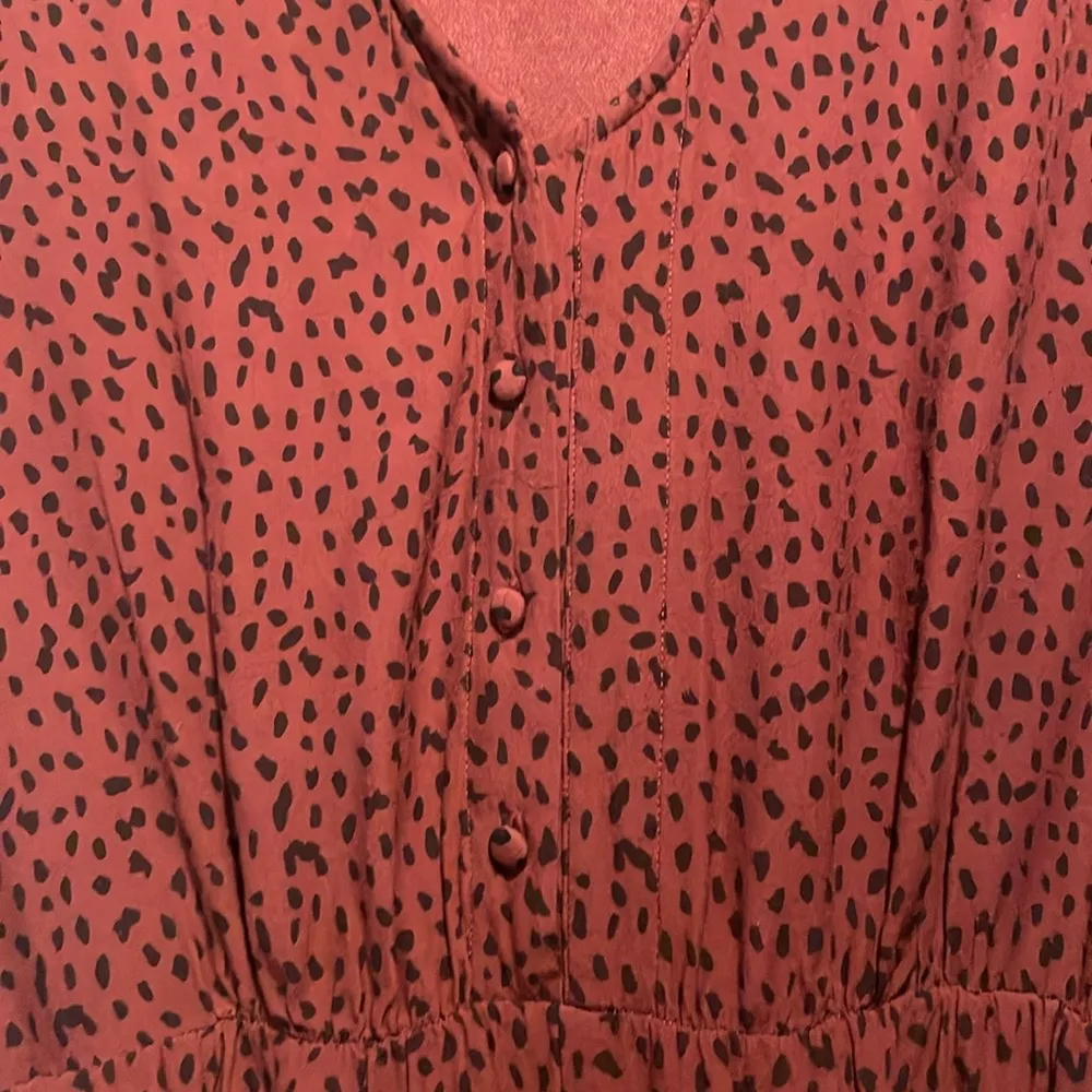 Rails- “Jet Rust Spotted” Wide Leg Jumpsuit Waist Cinch w/ Belt- Size Medium - Image 5