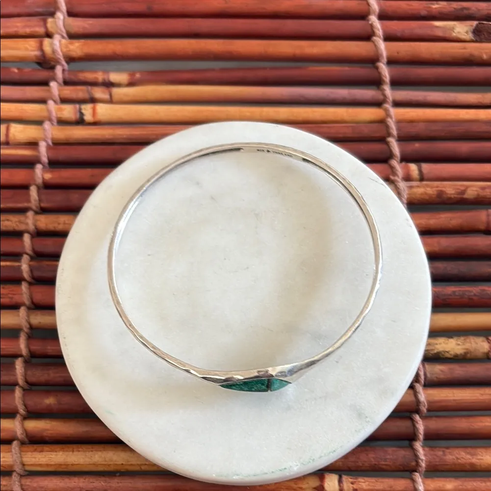 Silpada Sterling Silver Green Gemstone Bracelet - Image 4