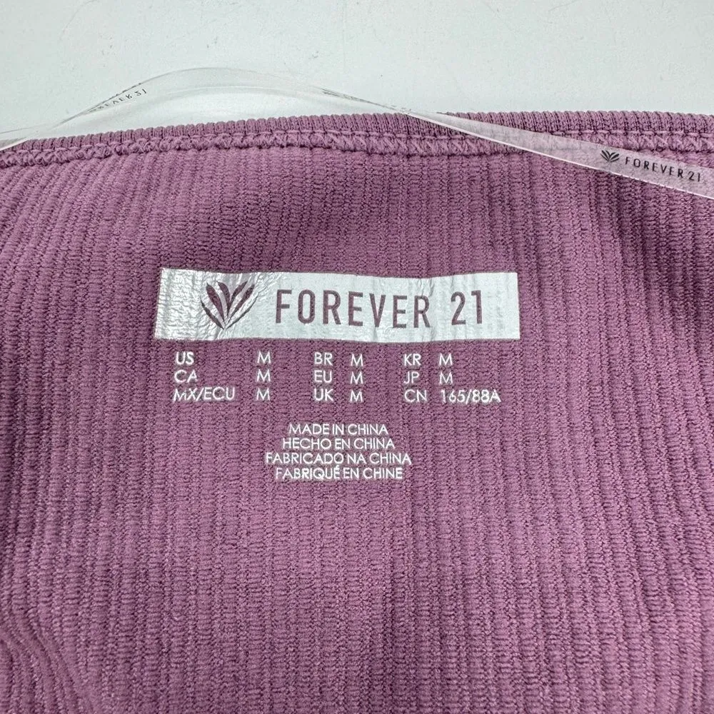 Forever 21 Seamless‎ Scoop Neck Long Sleeve Active Crop Top Med - Image 4