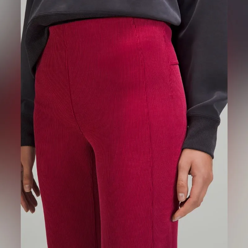 Lululemon Brushed‎ Softstreme Ribbed Zip Flared Pant 32.5"
Pomegranate - Image 7