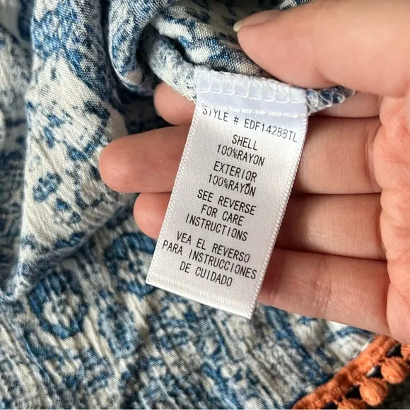 En Crême en creme halter embroidered blouse boho - Image 7