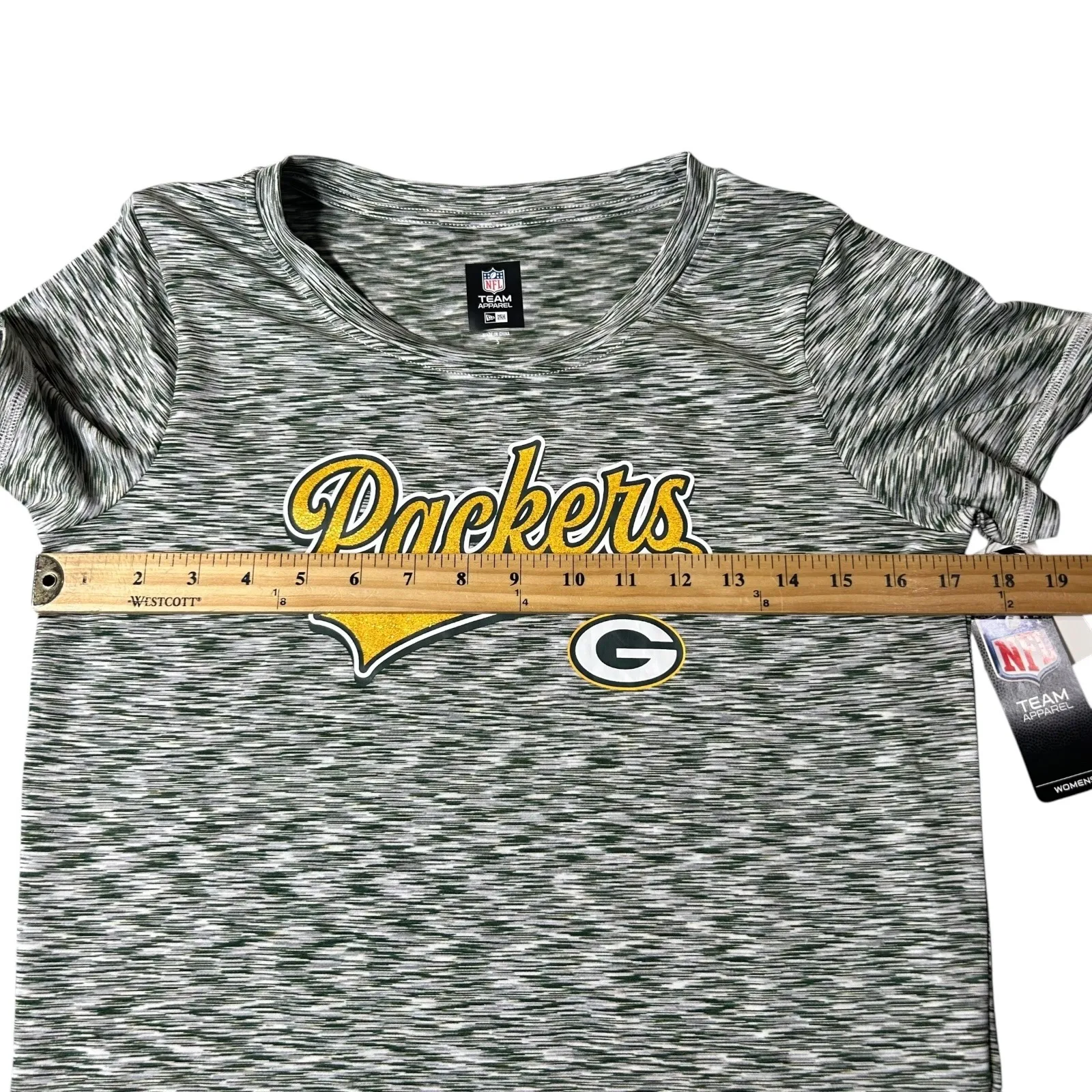 Green Bay Packers‎ T Shirt Womens Size S NFL Team ApparelSpace Dye Tee NEW - Image 6