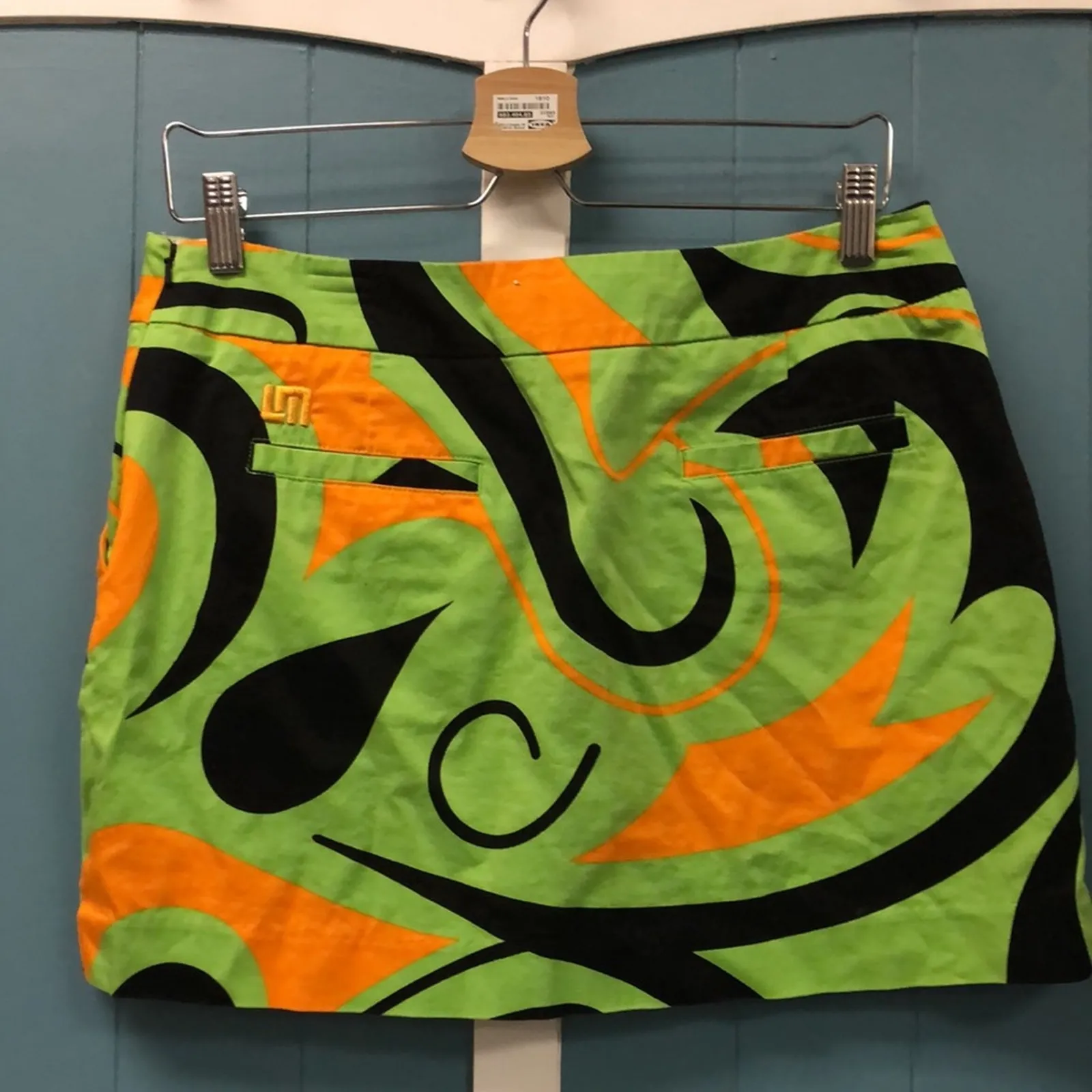 Loudmouth Women's Green Orange Black Key West Angry Birdies Skort‎ Size 8 - Image 3