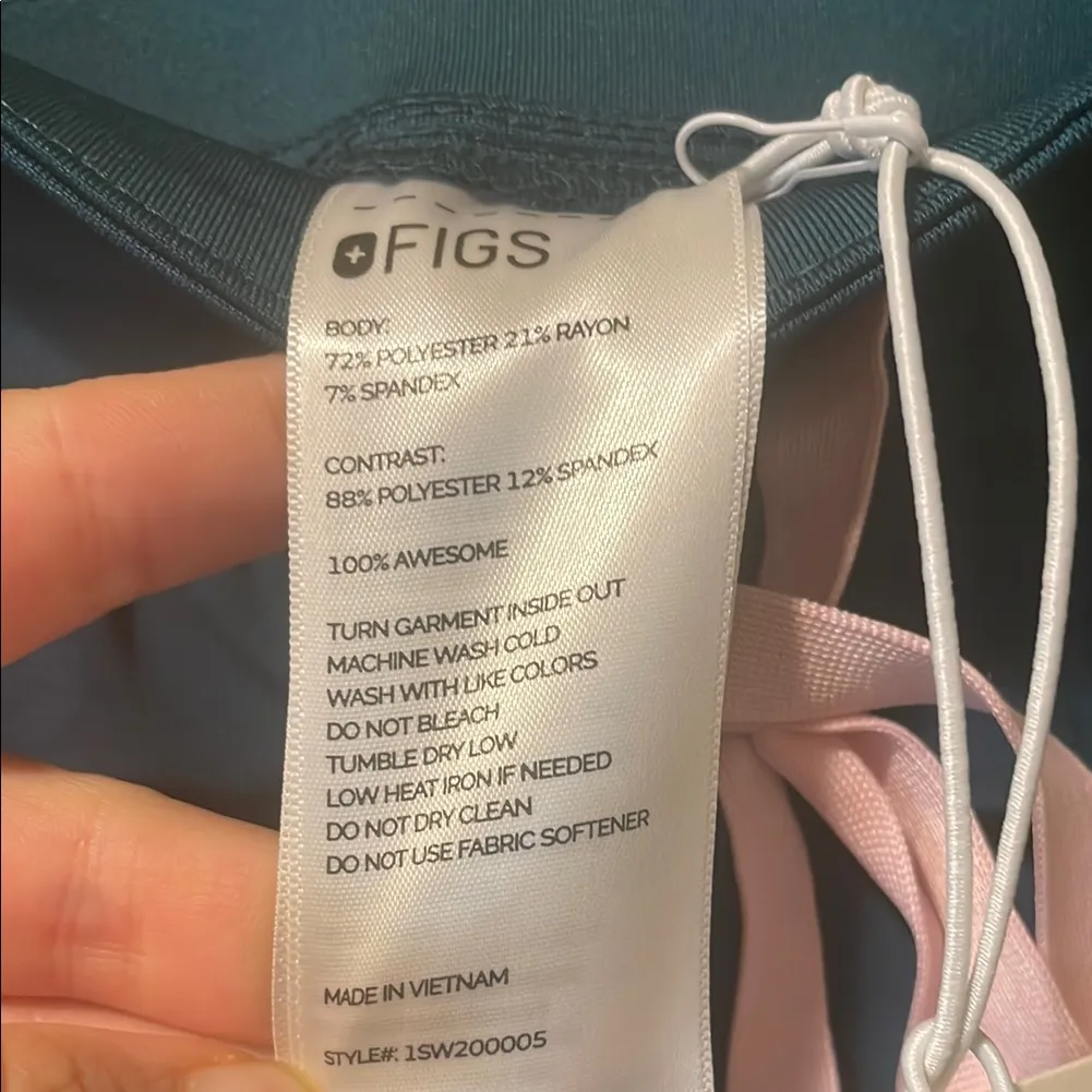 Womens New Figs High Waisted Yola W Yoga Scrub Pants Caribbean Blue 5XLR - Image 8