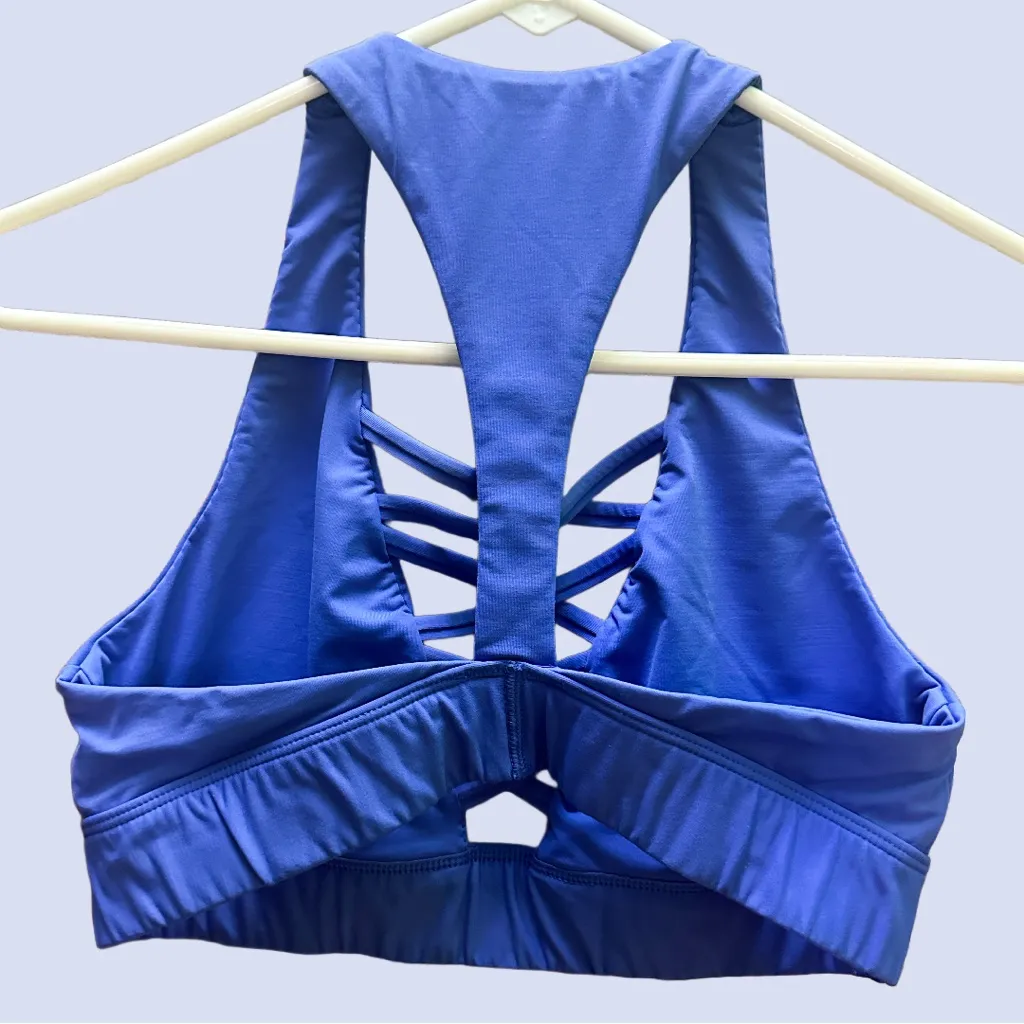 PINK Victoria's Secret Women's Blue Strappy Bralette size M - Image 3