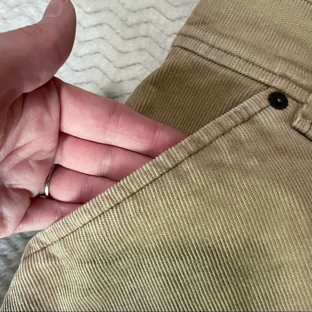 Gap Vintage Tan Corduroy Skirt Dark Academia Womens 4 90s Modest Preppy - Image 4