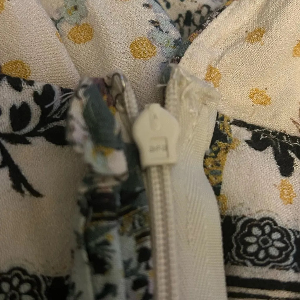 Free People Margarita Patchwork Wide Leg Jumpsuit Boho Open Back Size 4 - Image 10