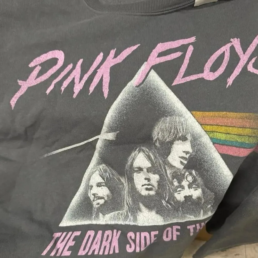 Pink Floyd Dark Side of the Moon Cropped Sweatshirt Size Large 2022 - Image 5