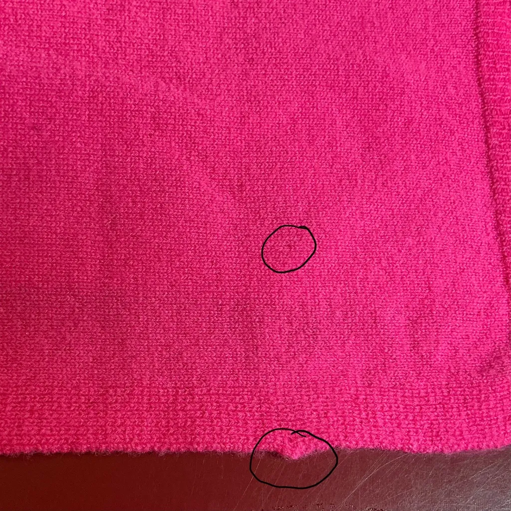 Lilly Pulitzer Sweater S/M Neon Pink 100% Cashmere Oversized Cozy V Neck Womens - Image 13