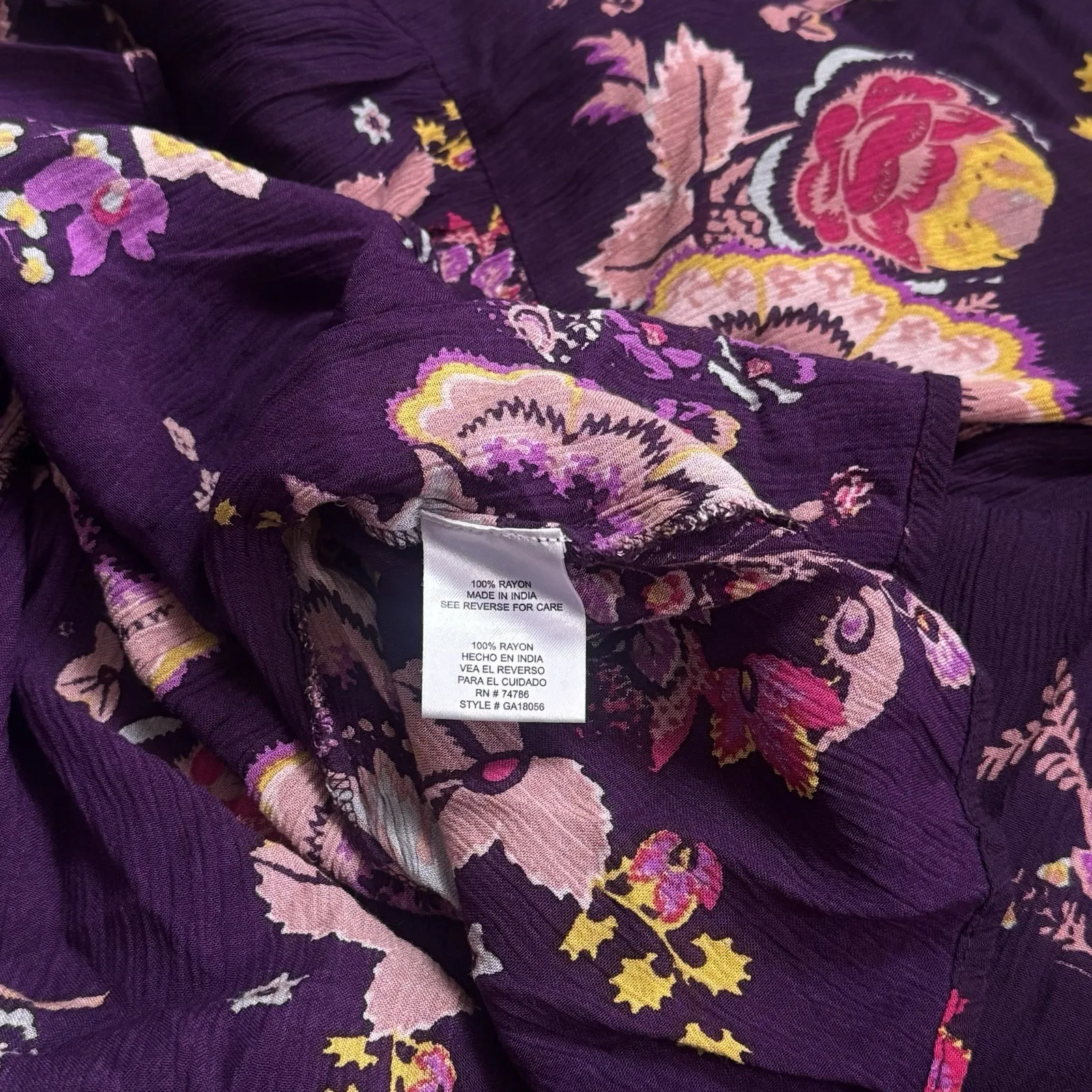 NEW Patrons of Peace Floral Bell Sleeve Keyhole Dress Fairy Feminine Bohemian M - Image 10