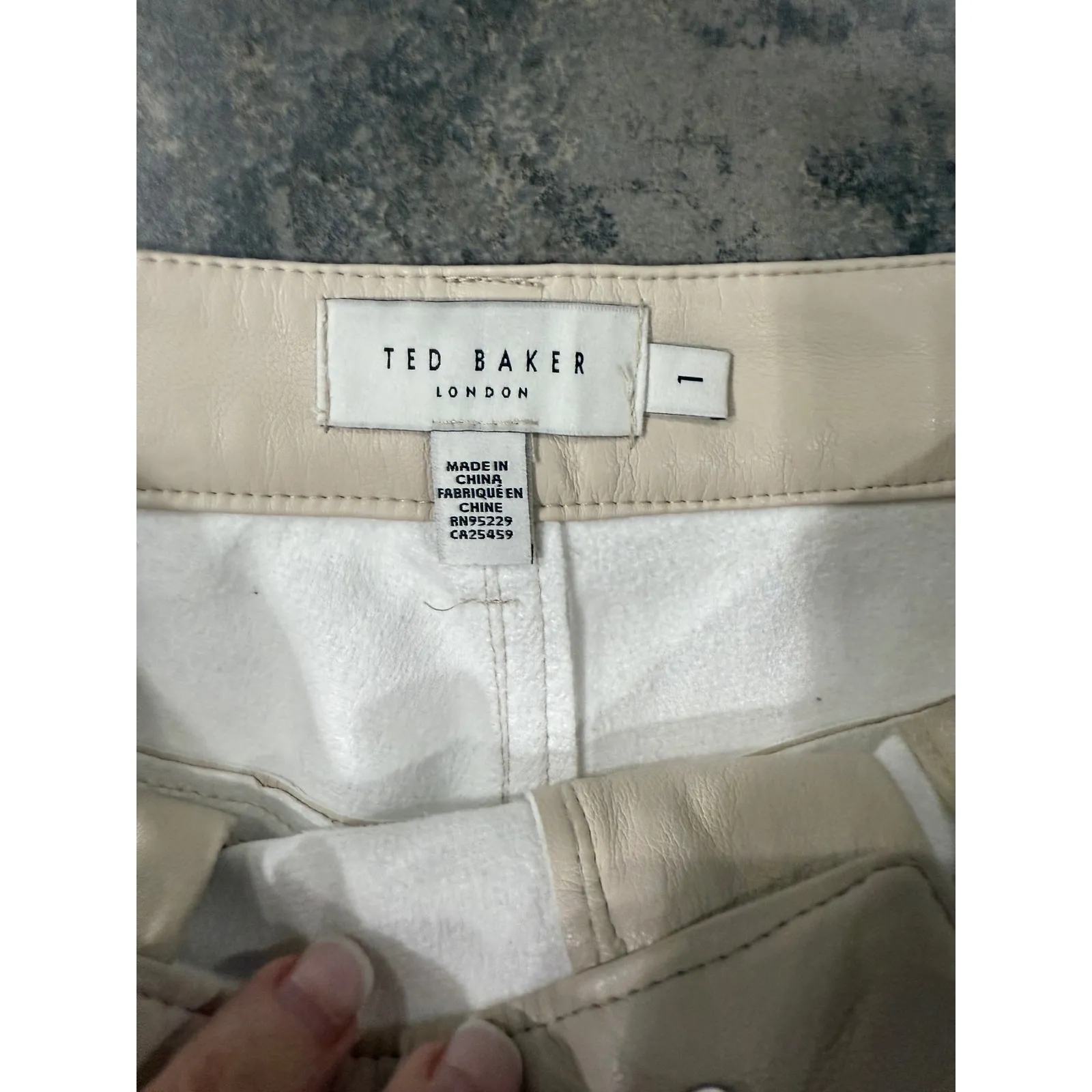 New! Ted Baker London Plaider Faux‎ Leather Panel Crop Trousers  Sz 2/4 $225 - Image 7