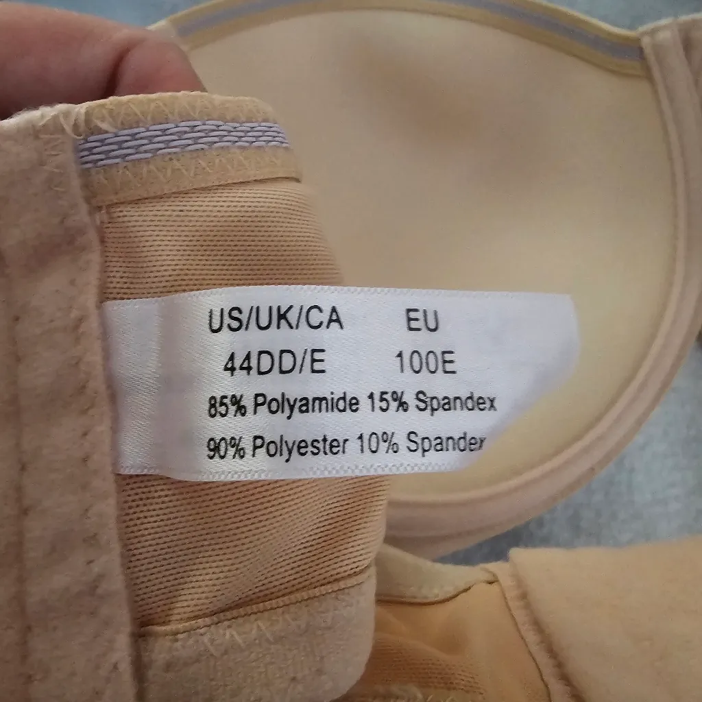 44DD / 44E Convertible Bra With Removable Straps Tan Size undefined - Image 5