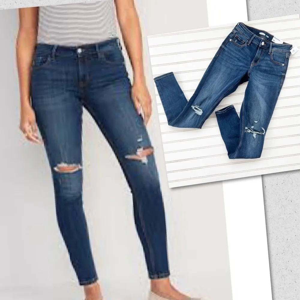 Rockstar Super-Skinny Distressed Jeans Size 00 New with tags - Image 2