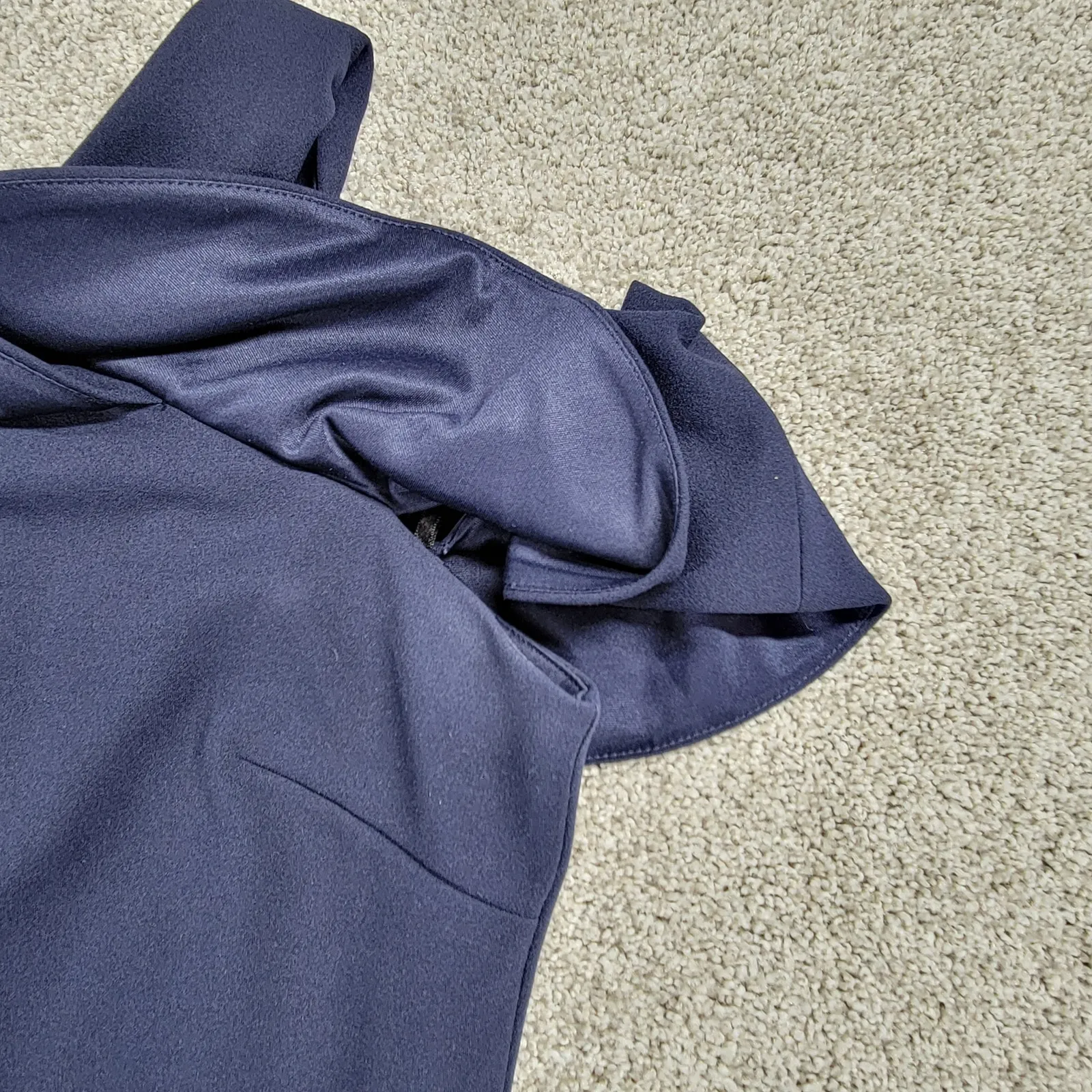 RACHEL Rachel Roy‎ Womens Jolie Dress 0 Navy Cold Shoulder Frill Ruffle Sheath Blue Size 00 - Image 3