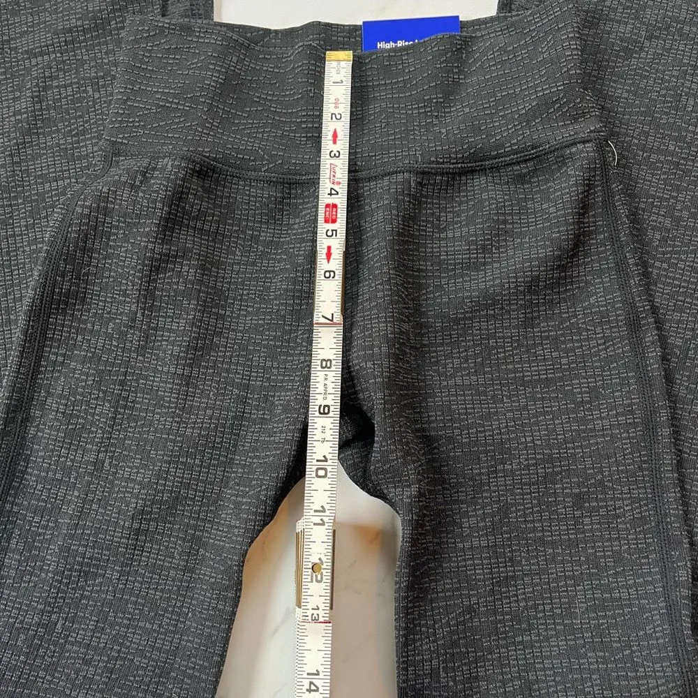 NWT JoyLab Textured Flared Long Length Leggings size small Gray - Image 9