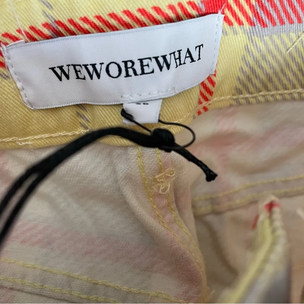 WeWoreWhat Boyfriend Short Plaid Garden Glade Women’s Sz 26 NWT - Image 5