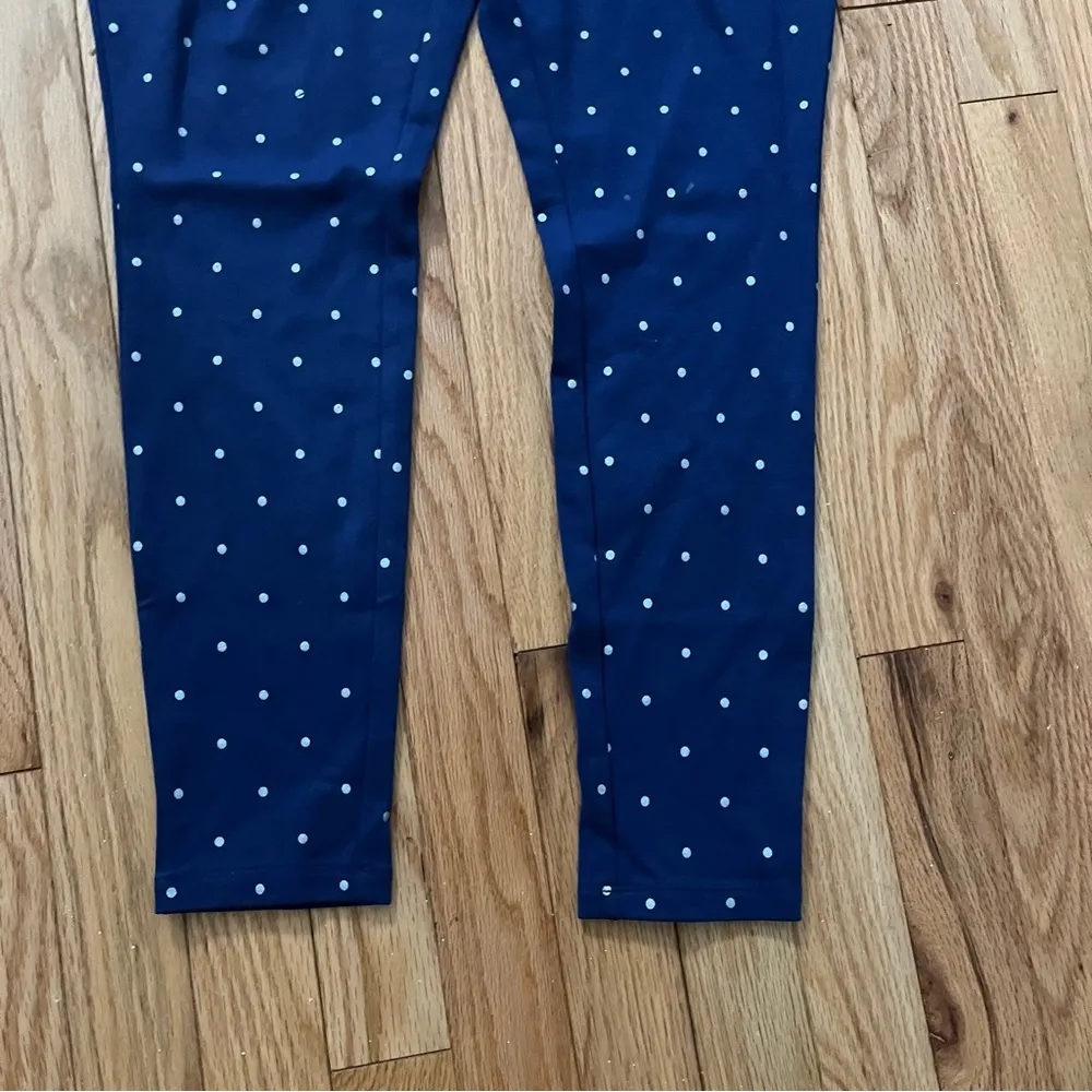 Chico’s Ponte Foil Blue Polka Dot Full Length Leggings Woman’s Size 0P - Image 3