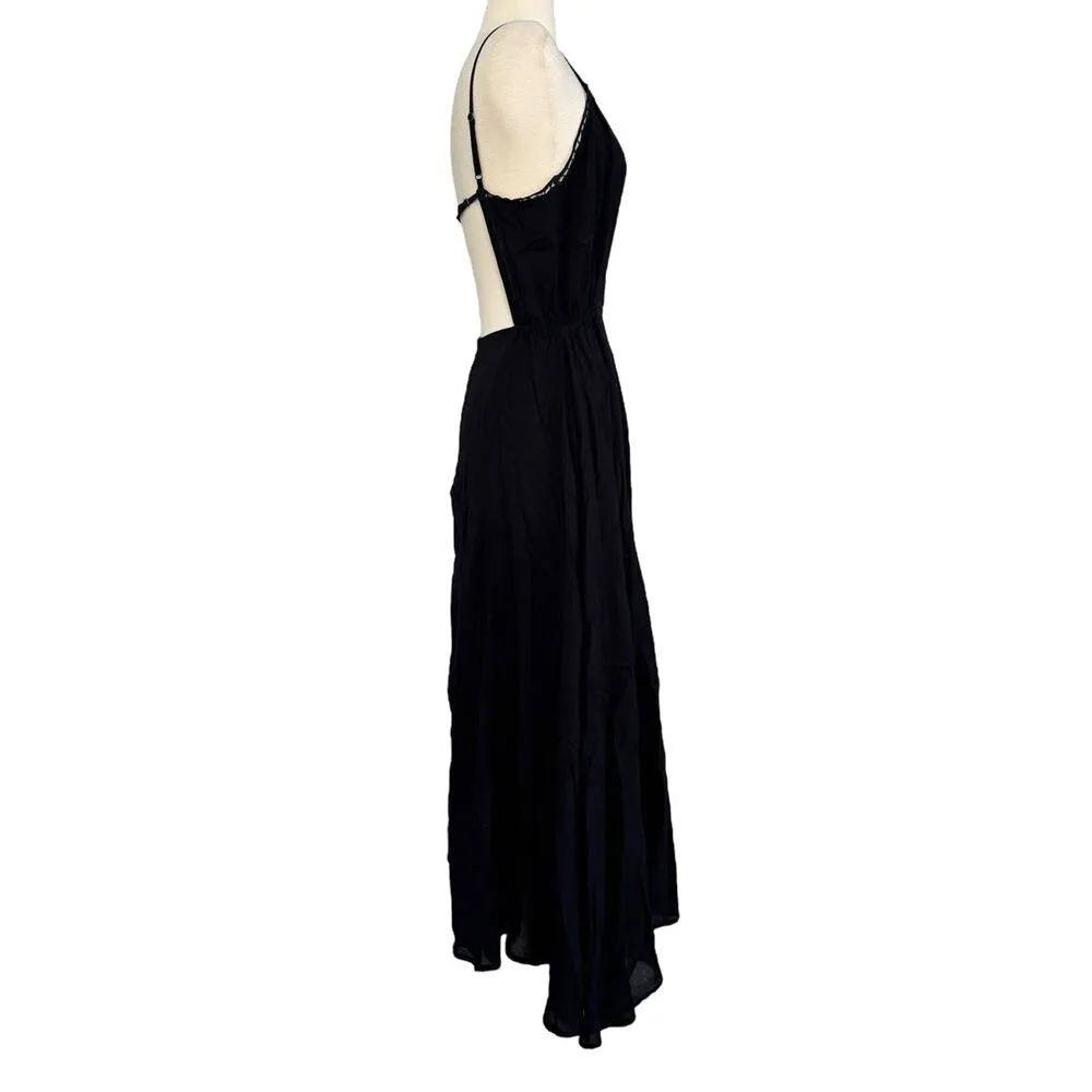TIGANI LUX Handmade Cut Out Backless Black Midi Summer Dress Flowy Beachy Size M Size M - Image 9