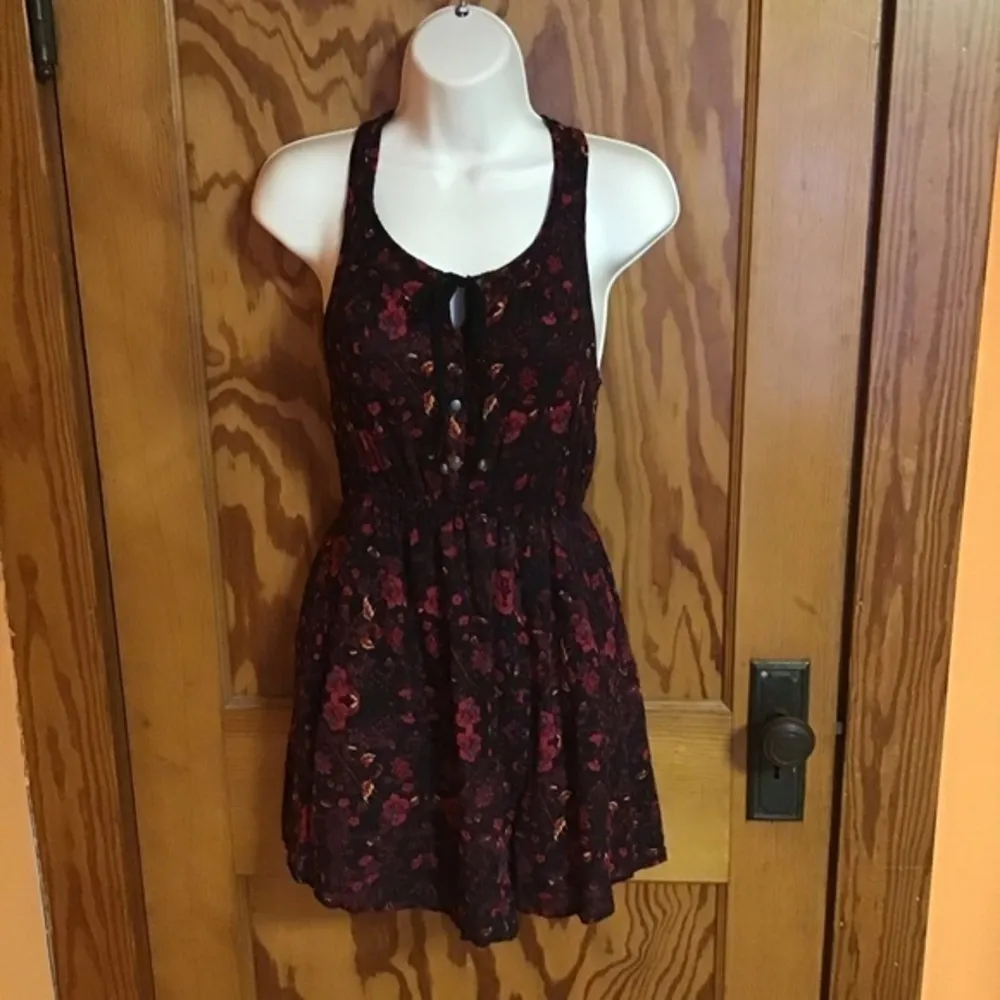 Urban Outfitters Ecote Dark Floral Racerback Mini Dress - Image 6