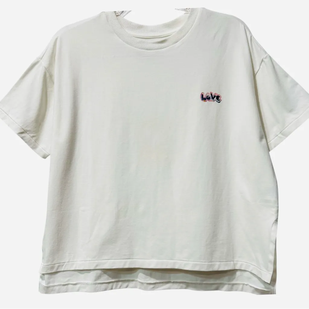 NWT Kerri Rosenthal Off White Boxy‎ Love Artist Wearable Art T - Image 3