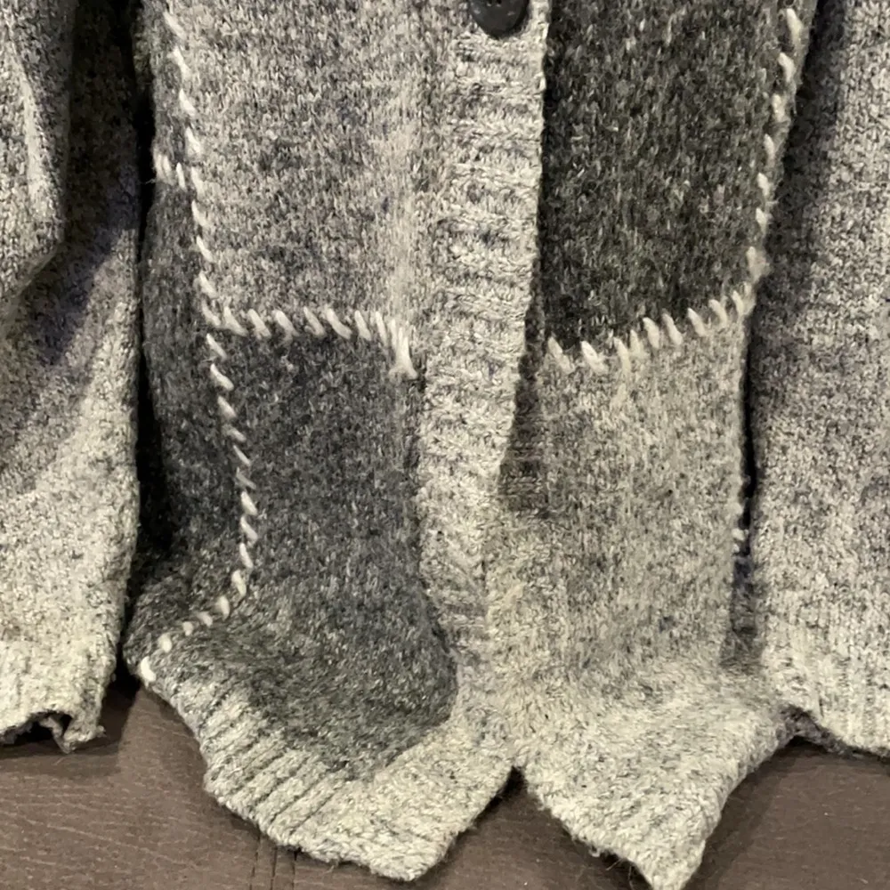 ALFRED DUNNER Gray Pattern Cardigan Size Medium - Image 3