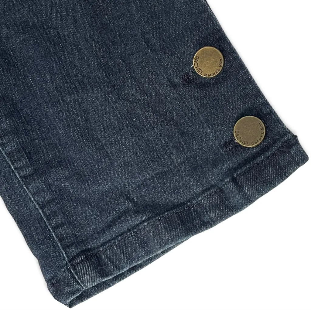 RACHEL Rachel Roy Curvy Crop Skinny Denim Overalls 14W Blue - Image 7