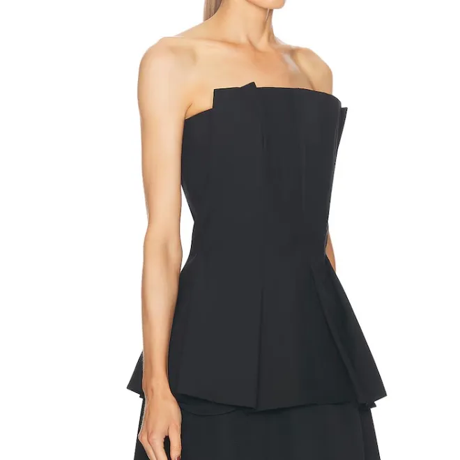 Rohe Tulip crepe pleated structured corset top 36 NEW Black - Image 11