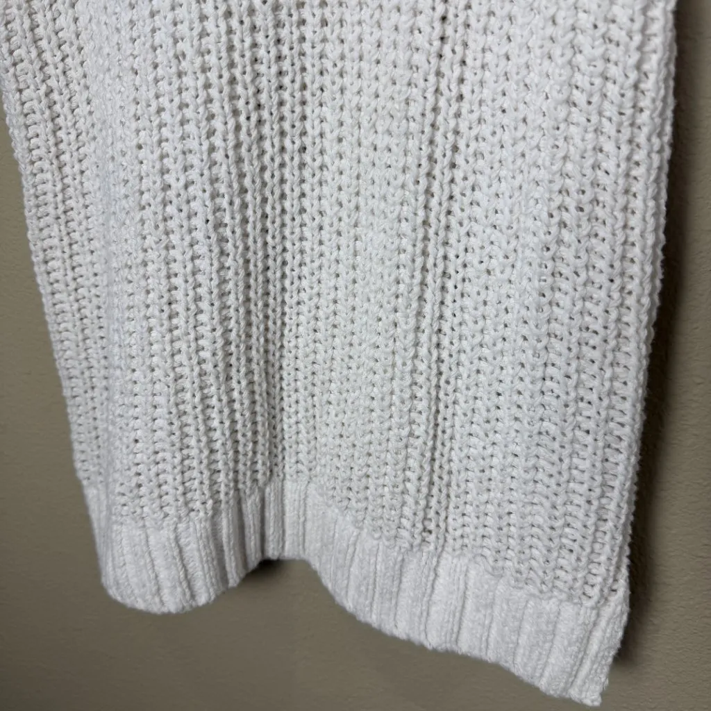 ABERCROMBIE & FITCH Open Knit Sweater Tank Top Vest White Cream Size Small - Image 4