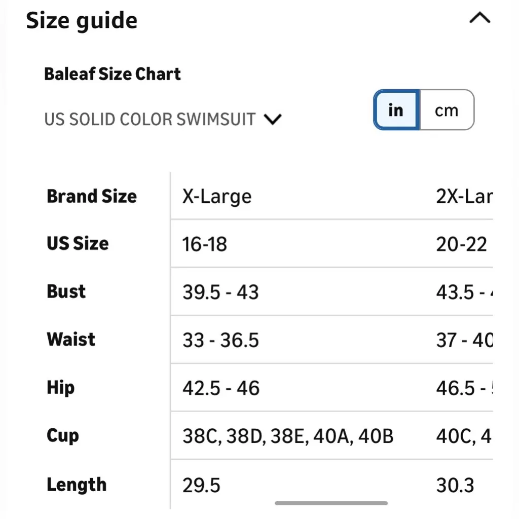 Baleaf NEW  Racerback Athletic One Piece Modest Bathing Suit XL/40 - Image 3