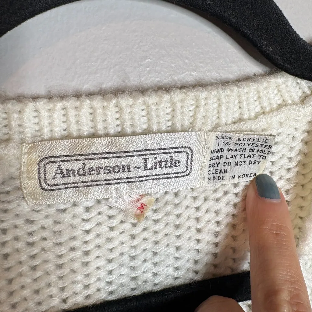 Vintage pastel cottagecore flower knit sweater - Image 3