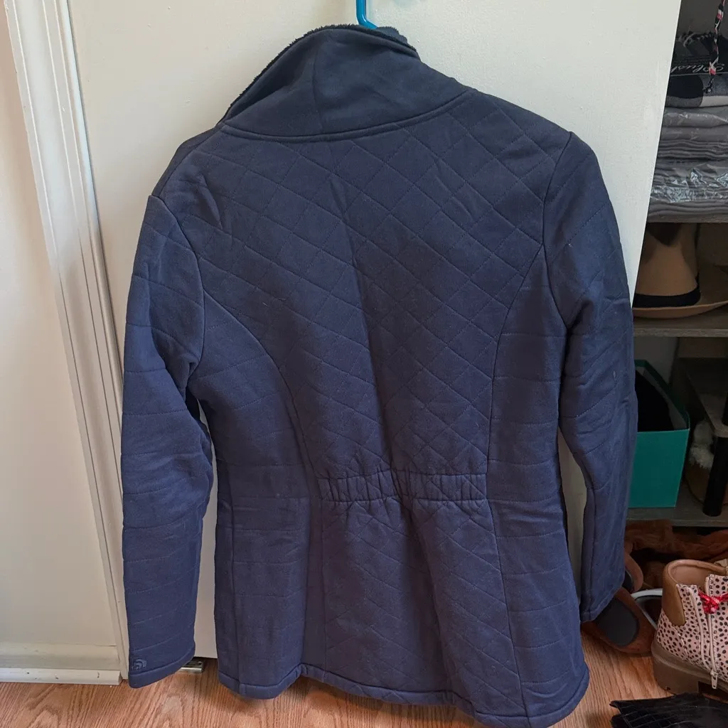 The North Face Quilted Fleece Lined Jacket Navy Womens M Caroluna Fit & Flare‎ - Image 3