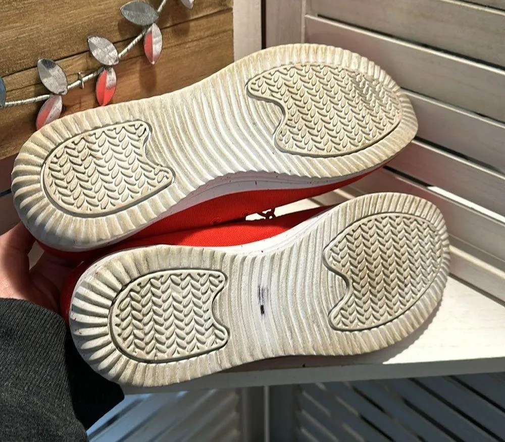 Apres Red Canvas Loafers Size 8 - Image 5