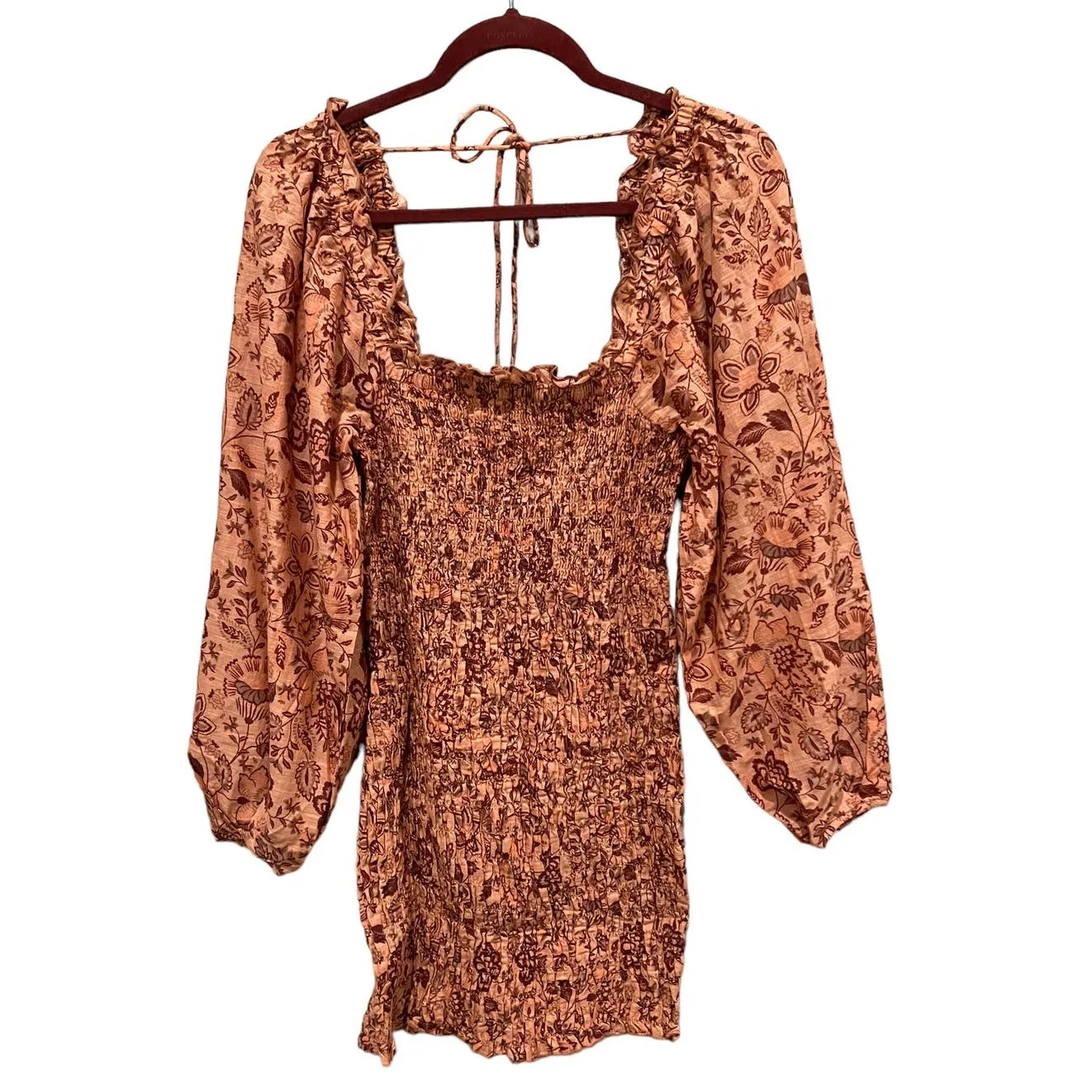 Free People Smock it to Me Mini Long Sleeve Dress Size Medium - Image 6