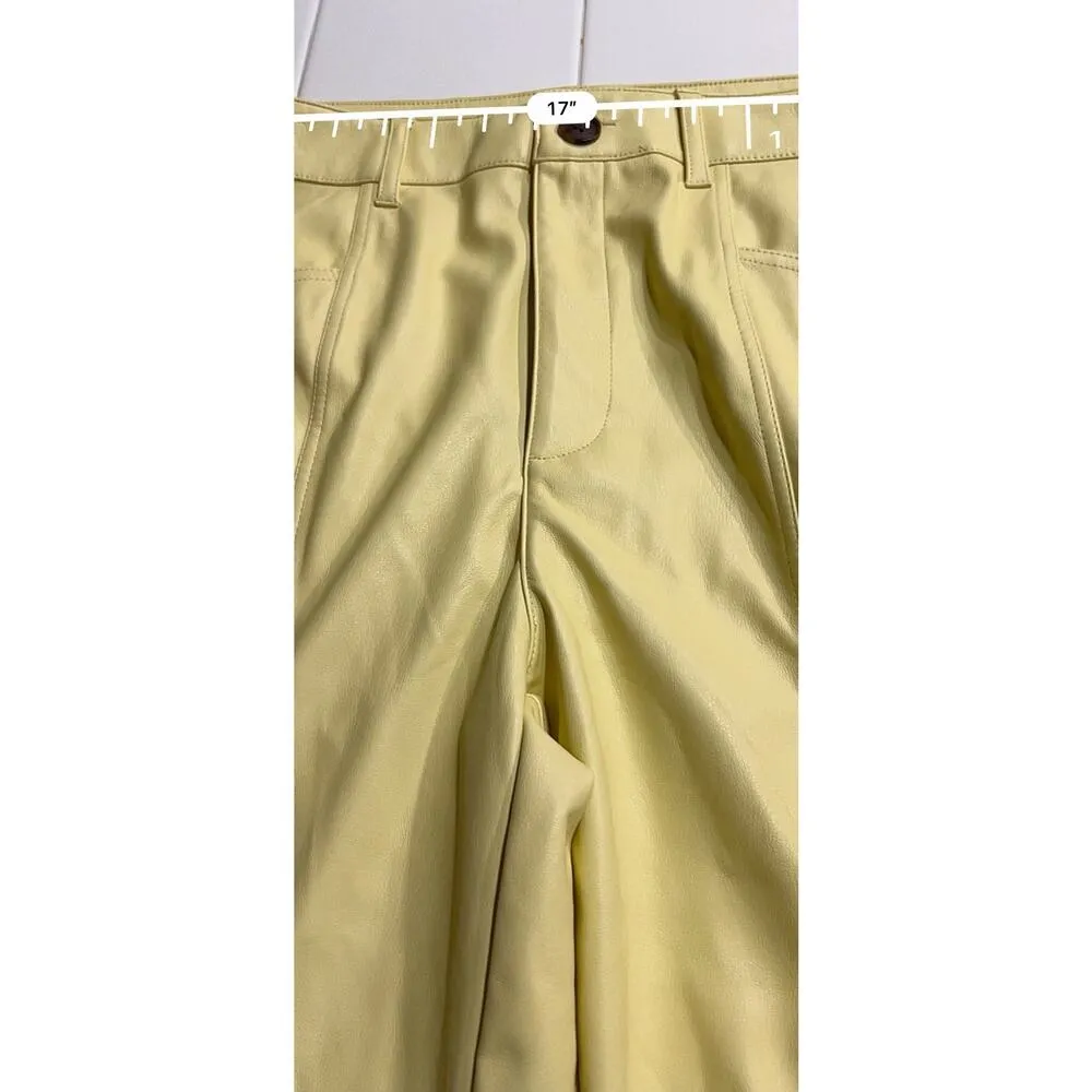 A New Day High-Rise Faux Leather Ankle Trousers -Yellow Women's 14 New - Image 7