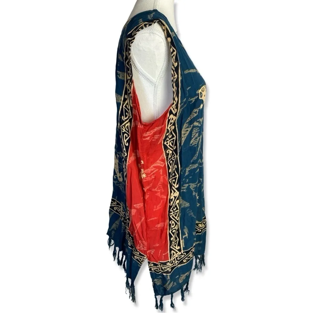 ⭐️HANDMADE Tribal Batik Boho Beach Swim
Coverup - Image 4