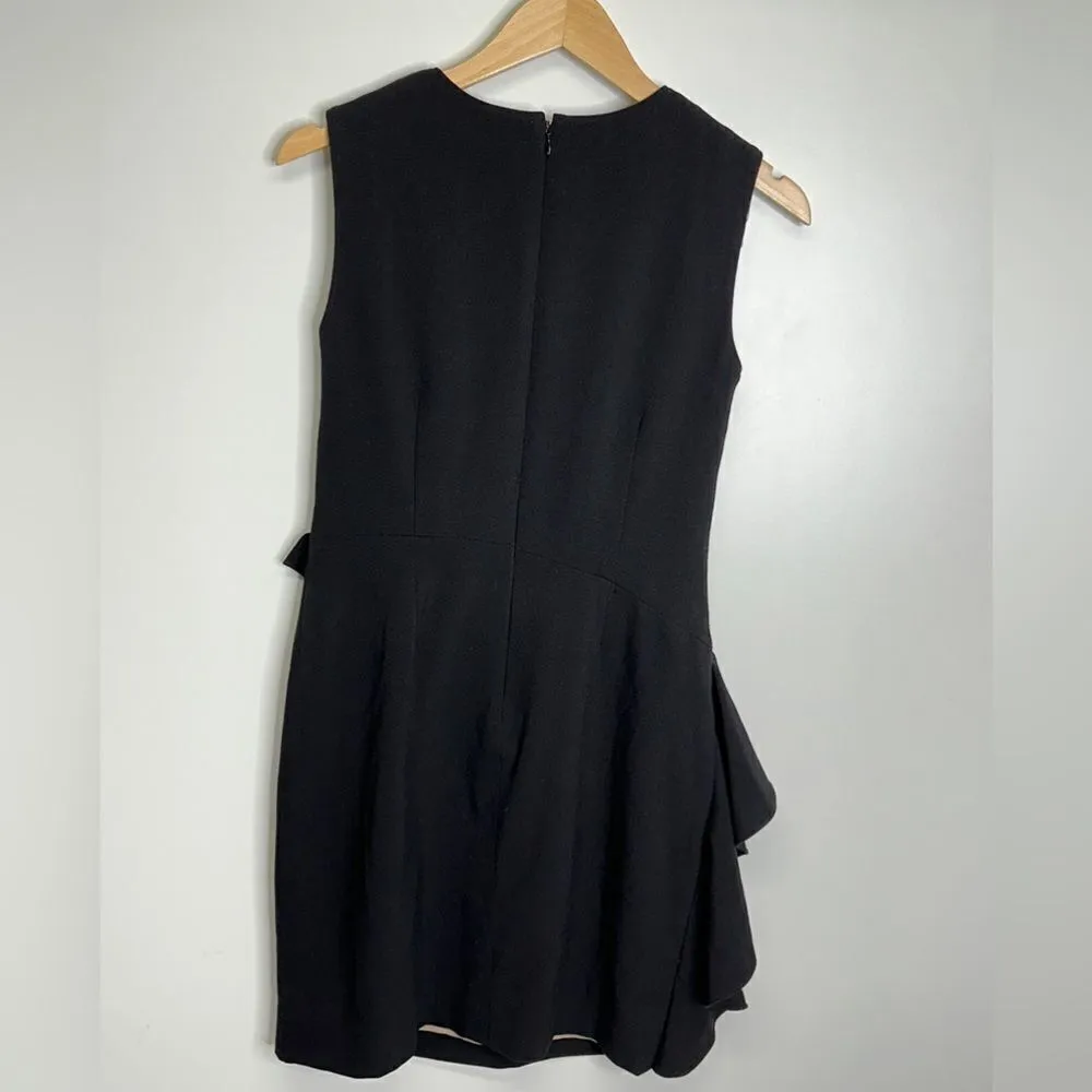 Marc New York Andrew Marc Ruffled Sleeveless Black Cocktail Dress Size 8 - Image 2