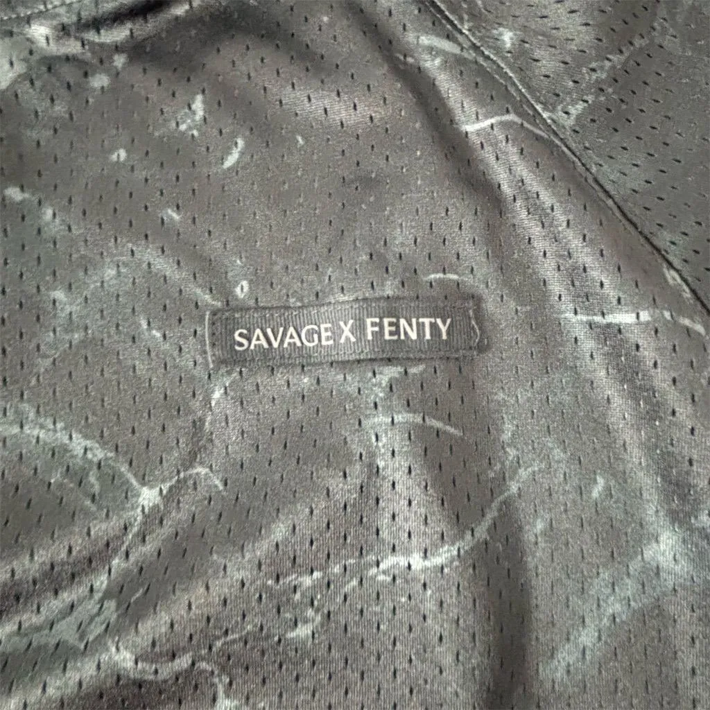 Savage X Fenty Women's Black Mesh Sleeveless Hoodie Size M‎ Size M - Image 2