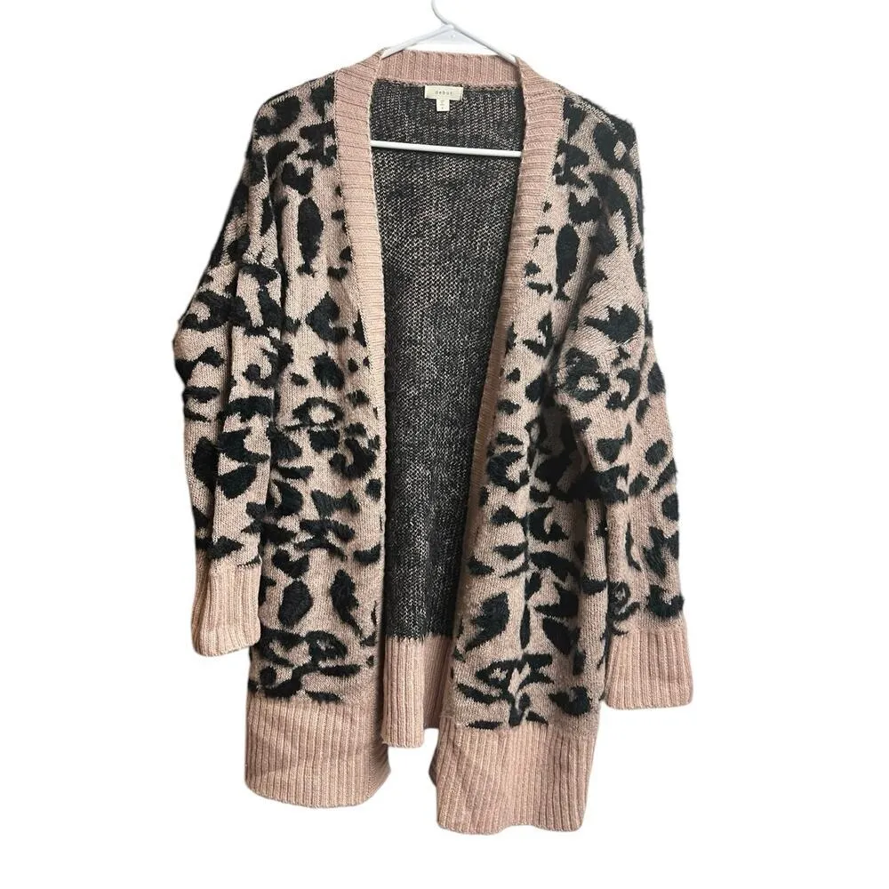 debut Open Front Cardigan from Dreamers by Debut Animal Print Size Small - Image 4