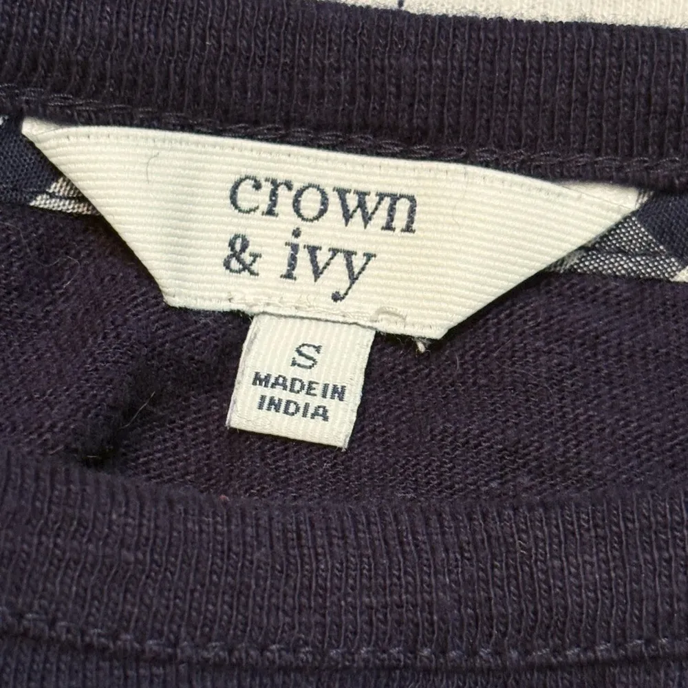 Crown & Ivy “Streets of Charleston” blue & white dress striped. Size Small, NWT - Image 5